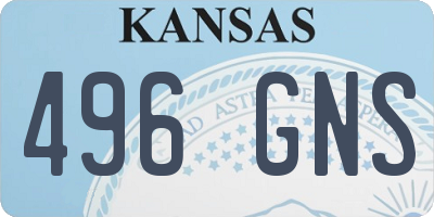 KS license plate 496GNS