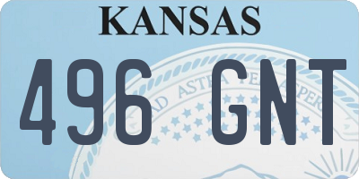 KS license plate 496GNT
