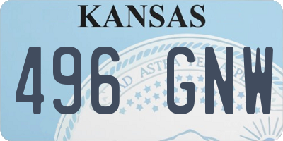 KS license plate 496GNW