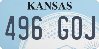 KS license plate 496GOJ