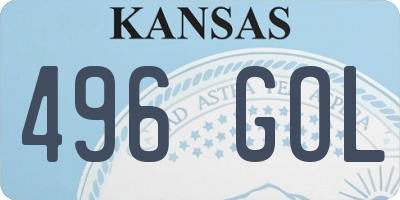 KS license plate 496GOL