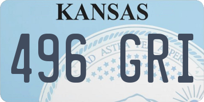 KS license plate 496GRI