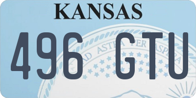 KS license plate 496GTU