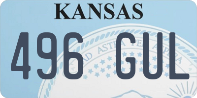 KS license plate 496GUL