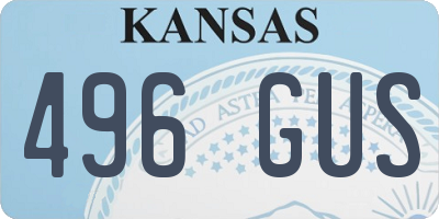 KS license plate 496GUS