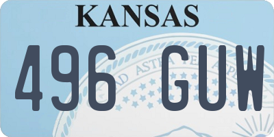 KS license plate 496GUW