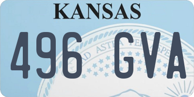 KS license plate 496GVA