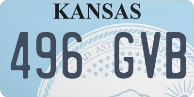 KS license plate 496GVB