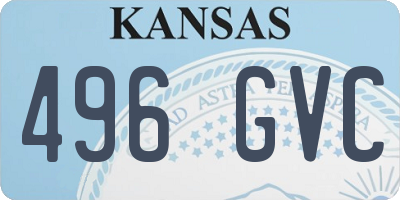 KS license plate 496GVC