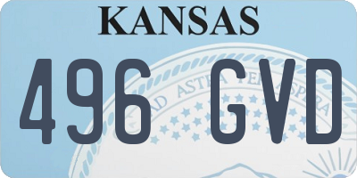 KS license plate 496GVD