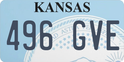 KS license plate 496GVE