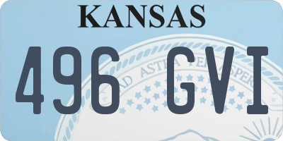 KS license plate 496GVI