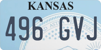 KS license plate 496GVJ