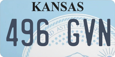 KS license plate 496GVN