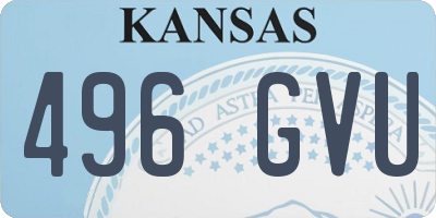 KS license plate 496GVU