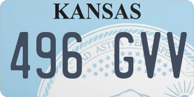 KS license plate 496GVV