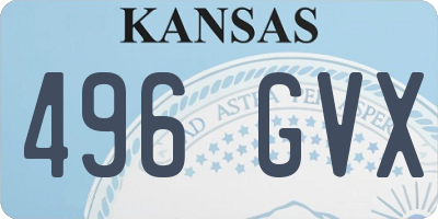 KS license plate 496GVX