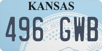 KS license plate 496GWB