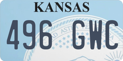 KS license plate 496GWC