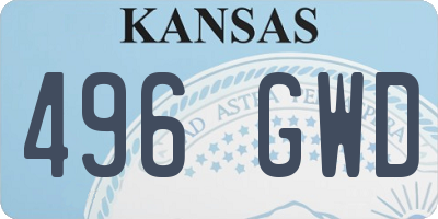 KS license plate 496GWD
