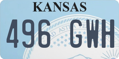 KS license plate 496GWH