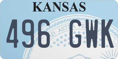 KS license plate 496GWK