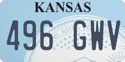 KS license plate 496GWV