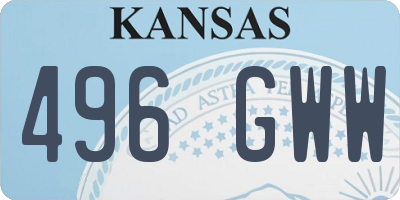 KS license plate 496GWW