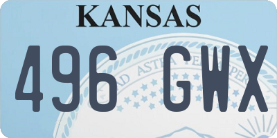 KS license plate 496GWX