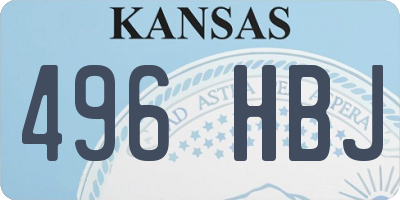 KS license plate 496HBJ