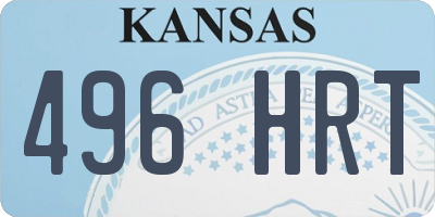 KS license plate 496HRT