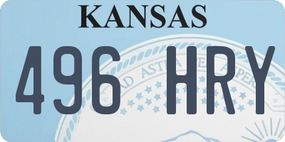 KS license plate 496HRY