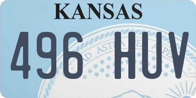 KS license plate 496HUV