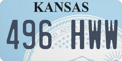 KS license plate 496HWW