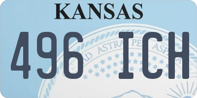 KS license plate 496ICH