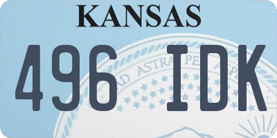 KS license plate 496IDK