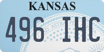 KS license plate 496IHC