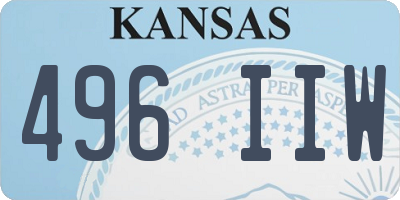 KS license plate 496IIW