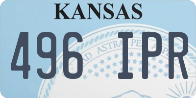 KS license plate 496IPR