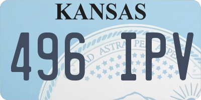 KS license plate 496IPV