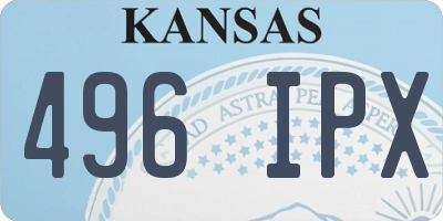 KS license plate 496IPX