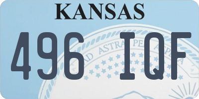 KS license plate 496IQF