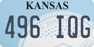 KS license plate 496IQG