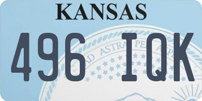 KS license plate 496IQK