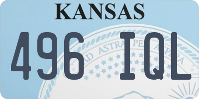 KS license plate 496IQL