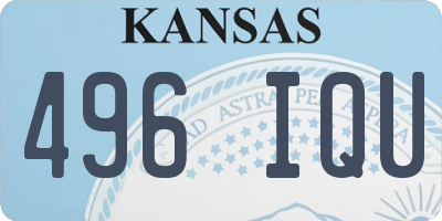 KS license plate 496IQU