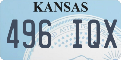 KS license plate 496IQX
