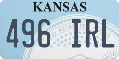 KS license plate 496IRL