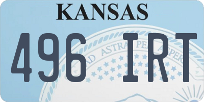 KS license plate 496IRT