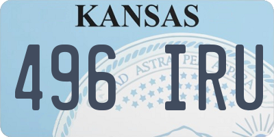 KS license plate 496IRU